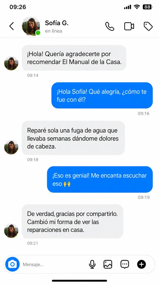 Testimonio real de un cliente 1